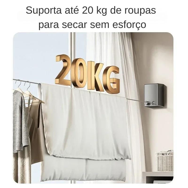 DryLine Retrátil™ [Varal Inteligente para Espaços Compactos]