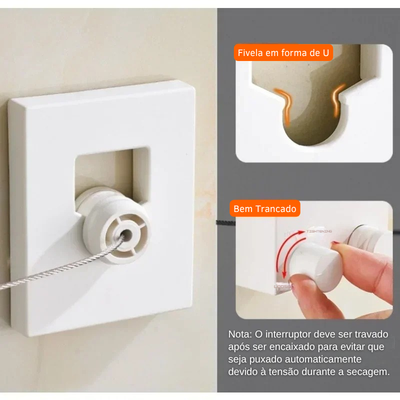 DryLine Retrátil™ [Varal Inteligente para Espaços Compactos]